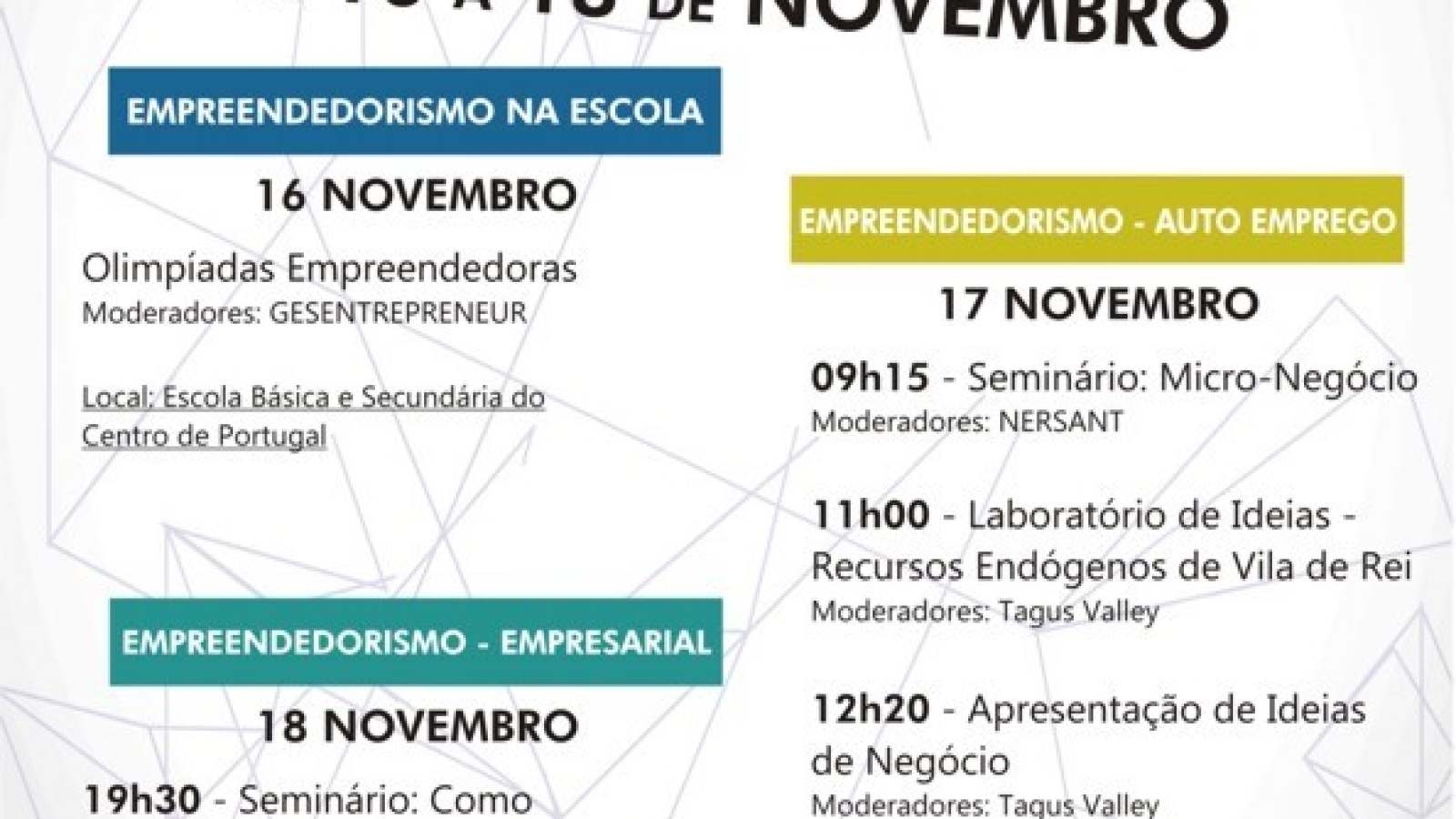 Empreendedorismo no Centro de Portugal